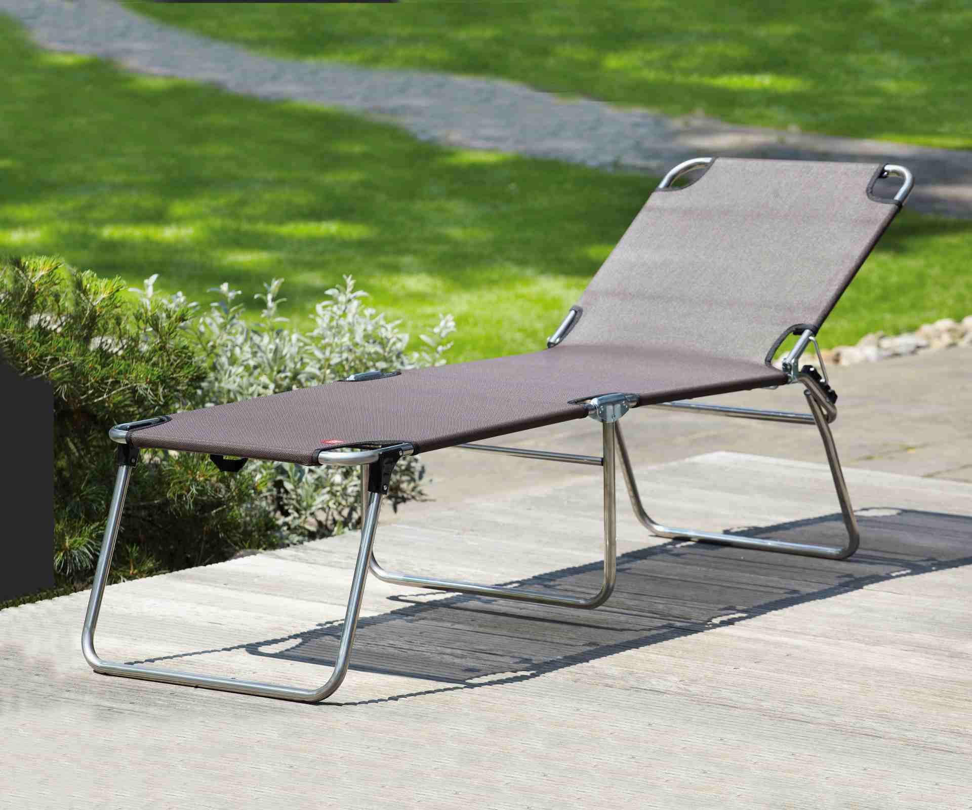 Dreibeinliege Amigo 40+ aus Aluminium, Grau Dreibeinliege Amigo 40+ aus Aluminium, Grau