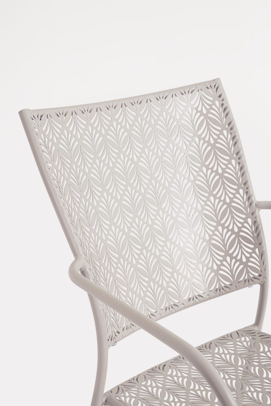 Gartenstuhl Lizette aus Metall, Griz