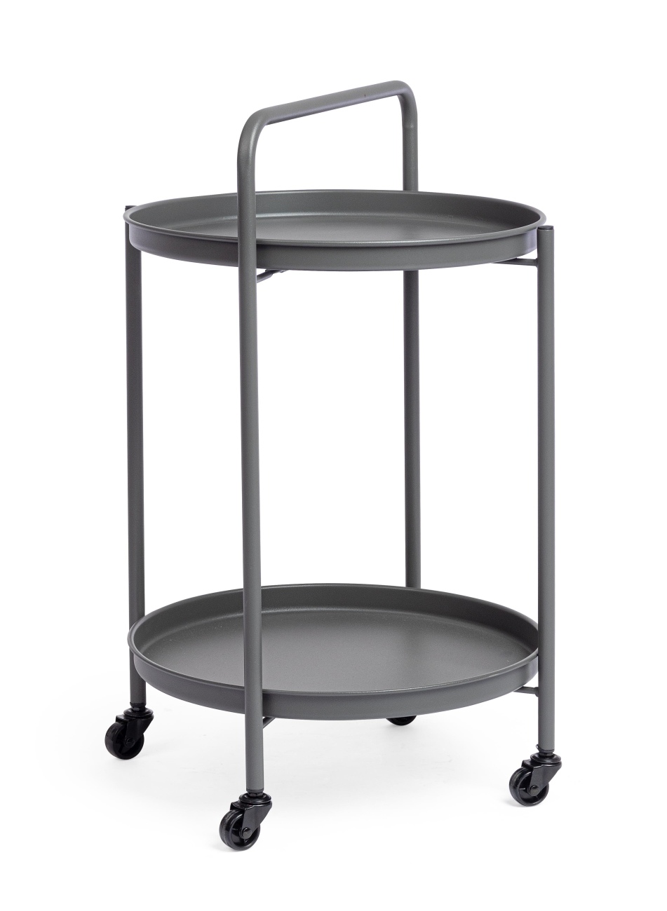 Gartenservierwagen Austin aus Metall, Anthrazit