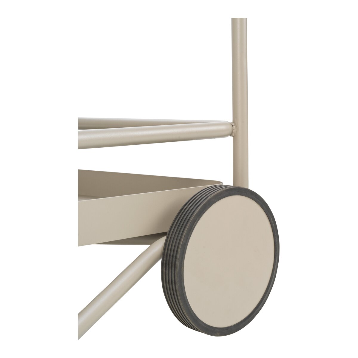Garten-Servierwagen Trolly, Khaki - aus Aluminium, mit Rollen