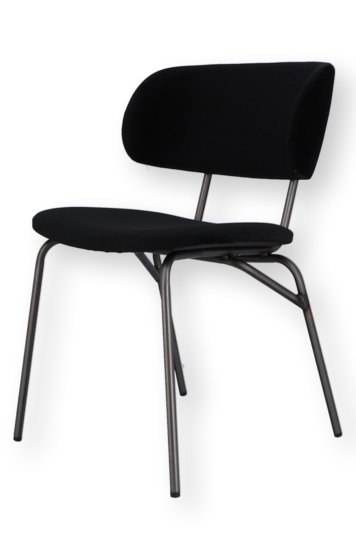 Stuhl Giulia mit Samtbezug, Schwarz Stuhl Giulia mit Samtbezug, Schwarz