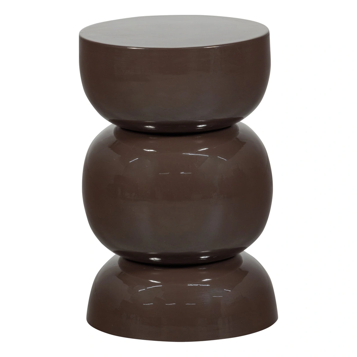 Beistelltisch Breno - Metall Dunkelbraun, Ø 30 cm