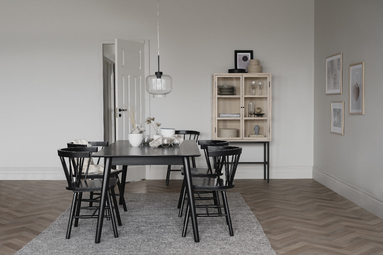 Esstisch Lotta 180x90cm, Esche Schwarz