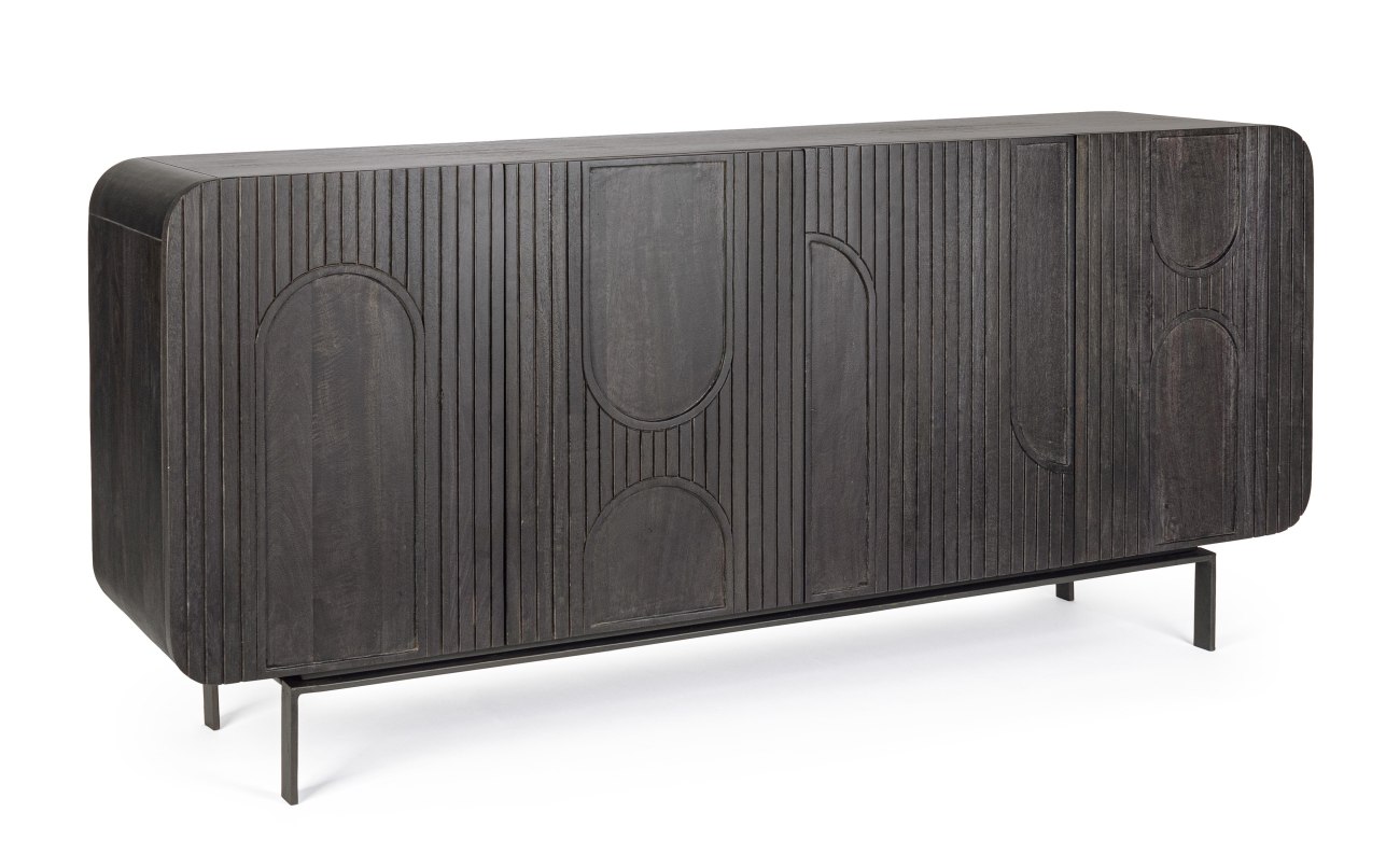 Sideboard Orissa aus Mangoholz Schwarz, 180 cm Sideboard Orissa aus Mangoholz Schwarz, 180 cm