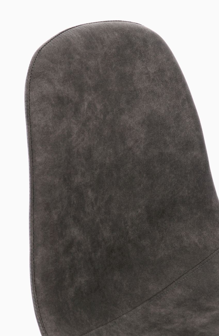 Esszimmerstuhl New Irelia 4er- Set aus Kunstleder, Dunkelgrau