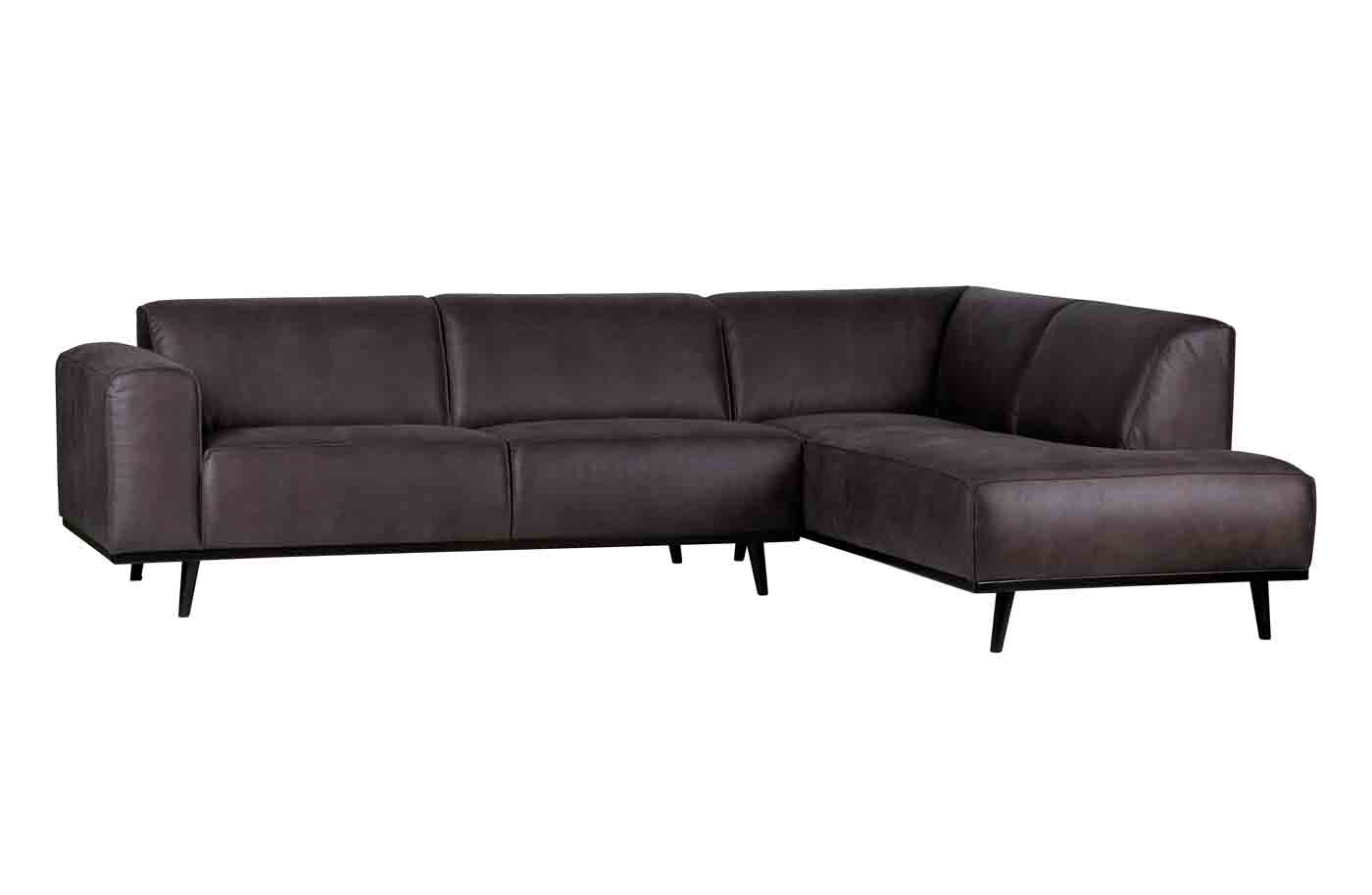 Ecksofa Statement Eco Leder, rechts Grau
