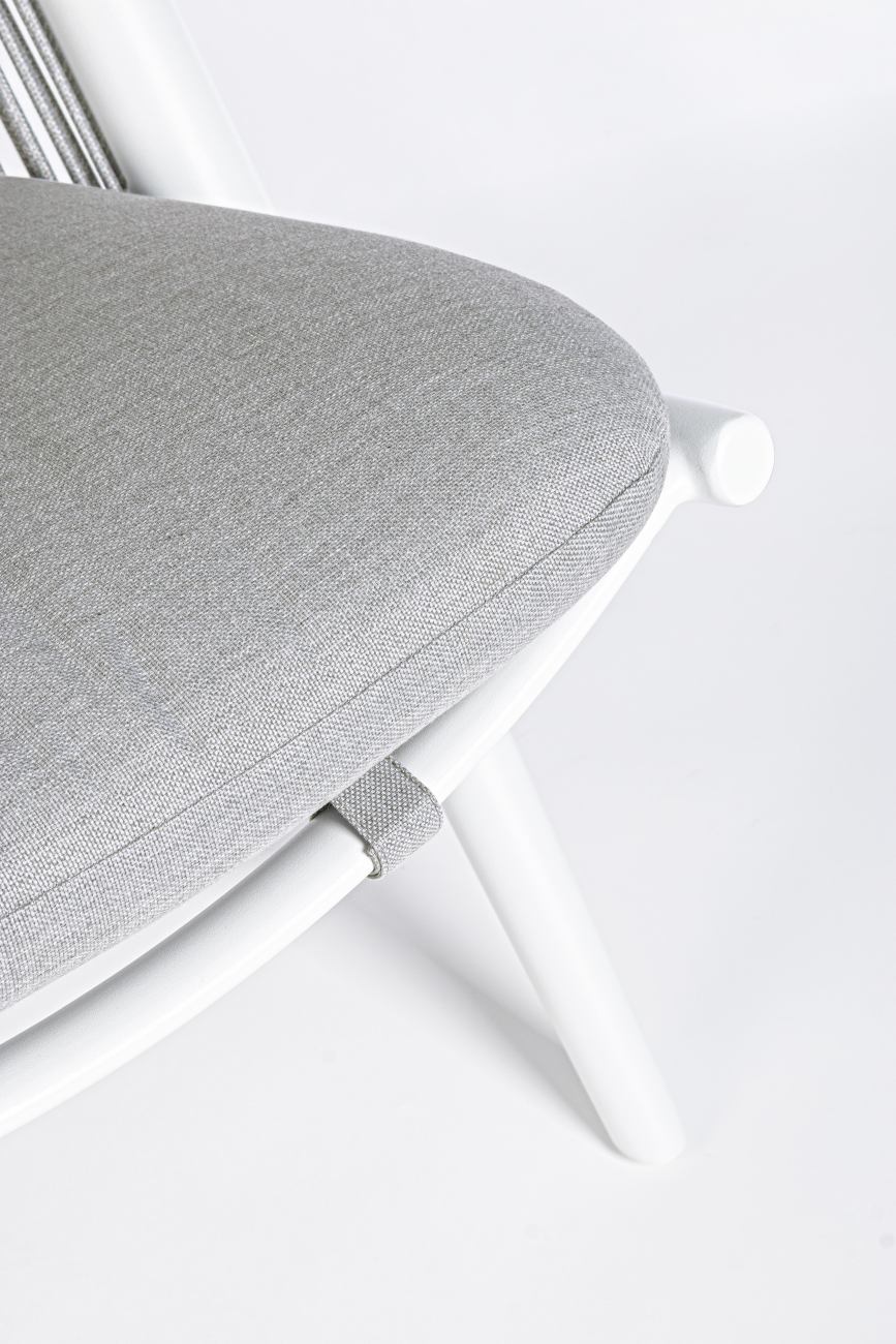 Gartensessel Aloha aus Aluminium, Weiß