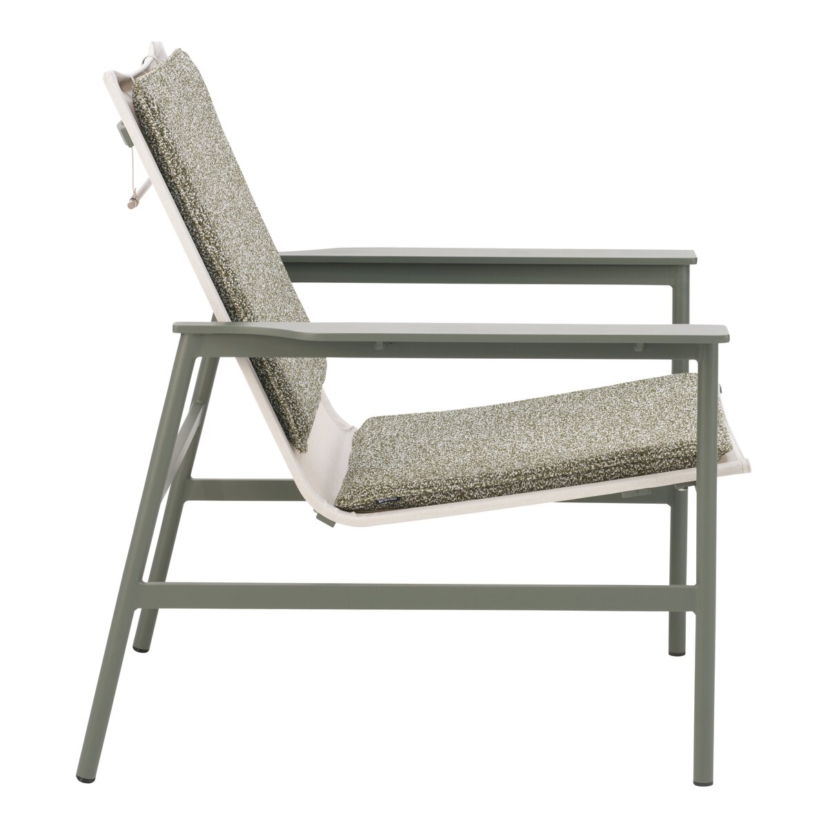 Gartensessel Soro 2er-Set Nordic Green/Teddy Verde - Aluminium, mit breiter Armlehne