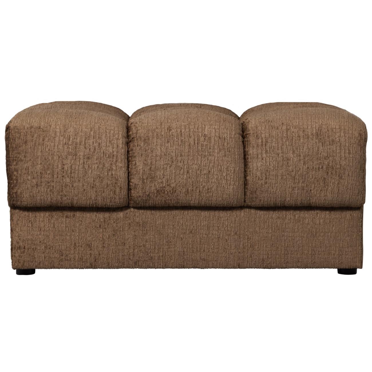 Hocker Date aus Struktursamt, Brass Hocker Date aus Struktursamt, Brass