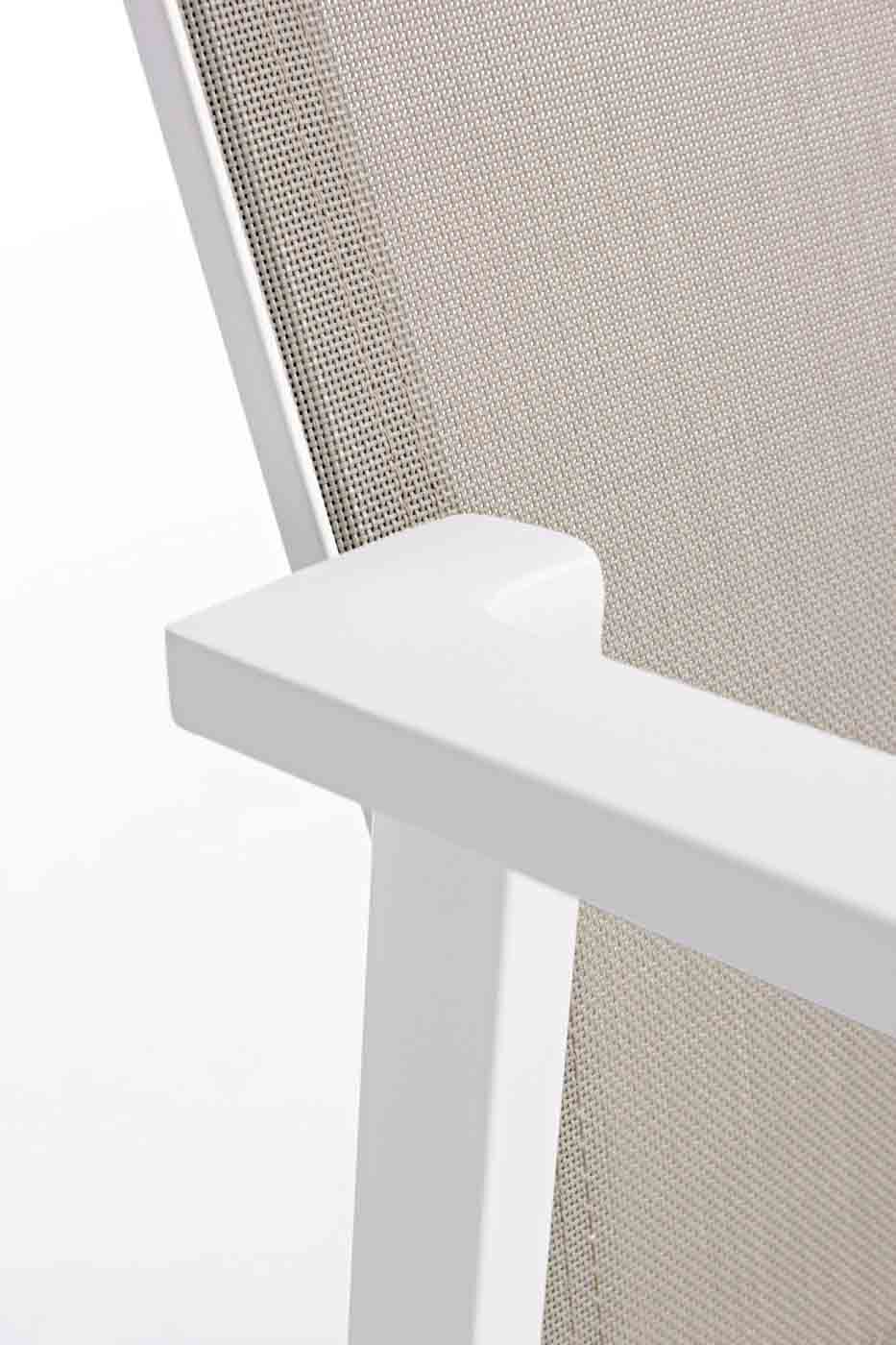 Gartenstuhl Cruise stapelbar mit Armlehne, Weiss