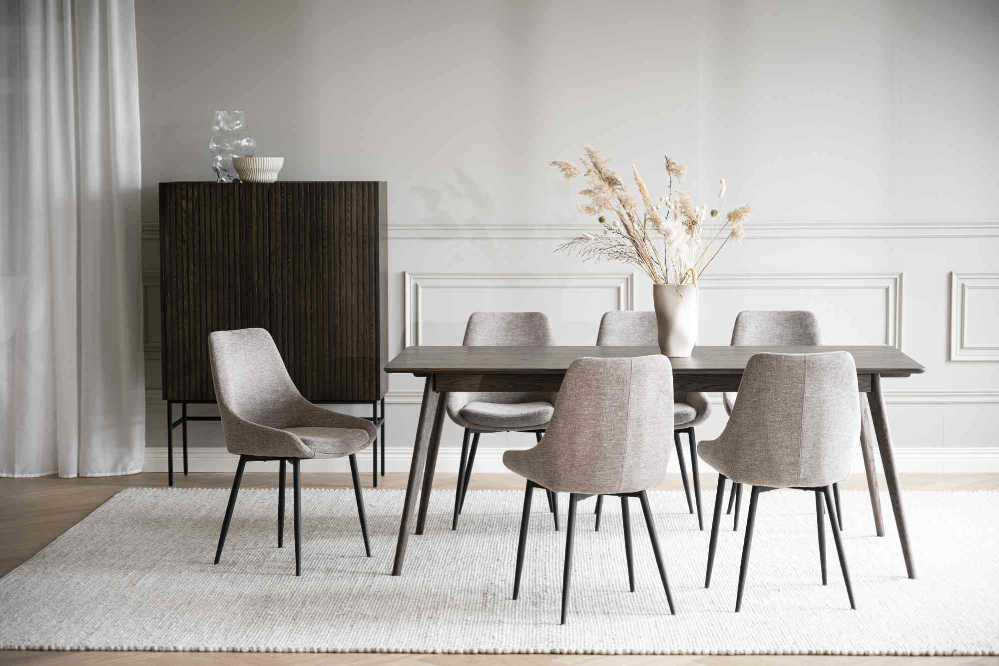 Stuhl Sierra Stoff 2er Set, Beige – stilvoller Blickfang für Ihr Zuhause.