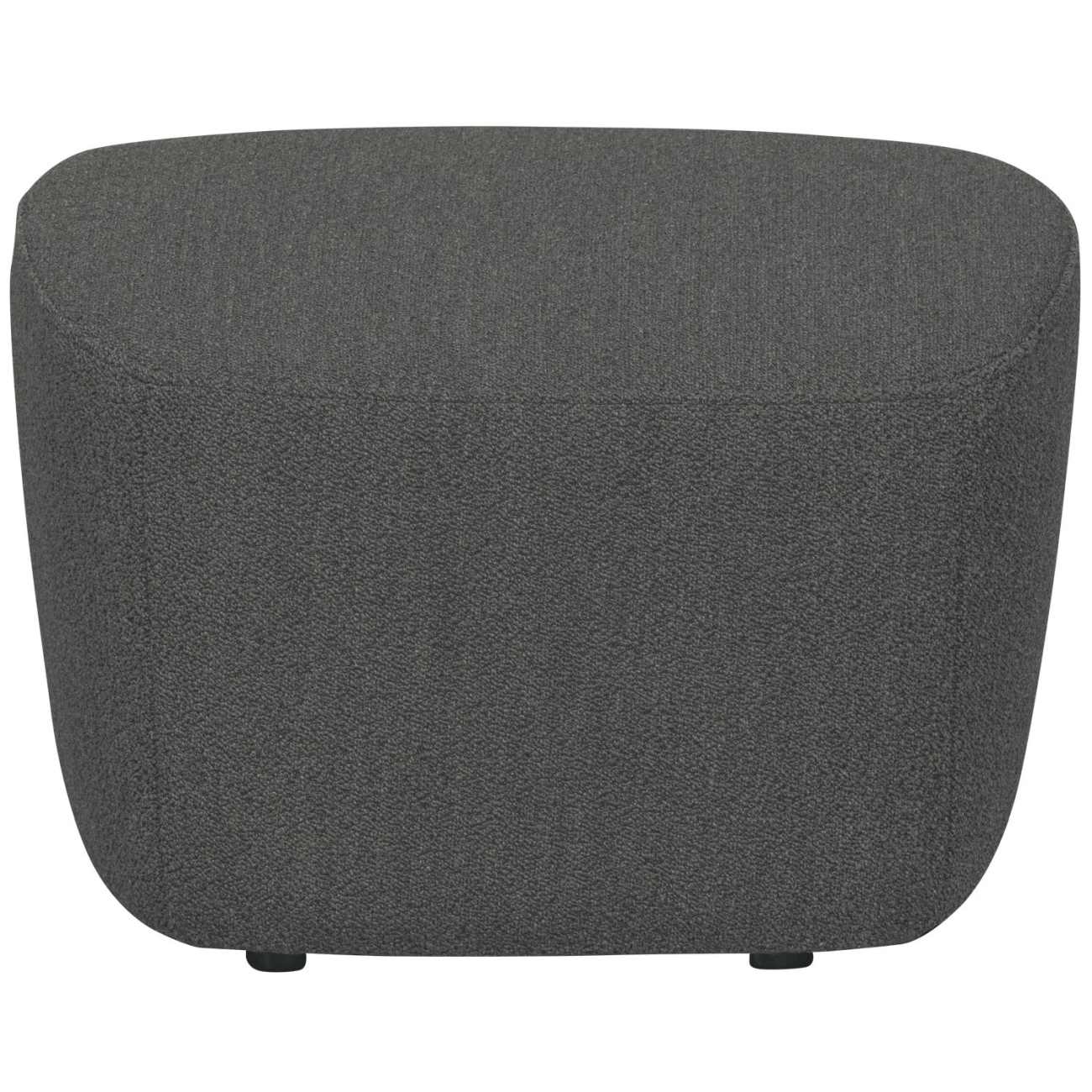 Hocker Lofty aus Boucle-Stoff, Dunkelgrau