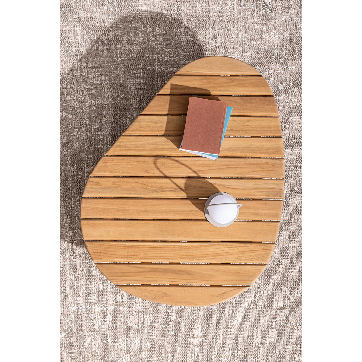 Gartencouchtisch Tamires - Teakholz massiv Natur, 100 x 80 cm