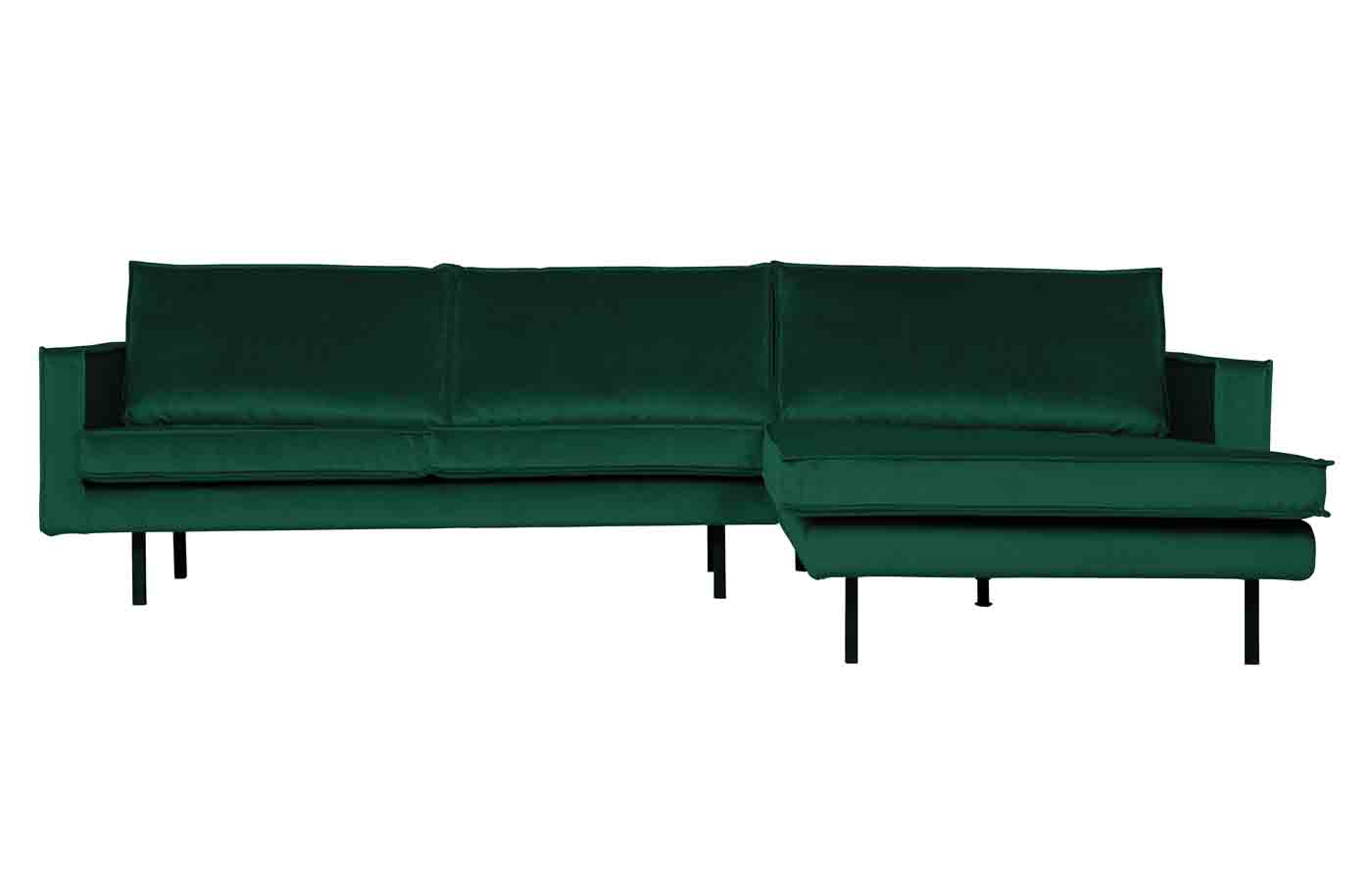 Ecksofa Rodeo Chaiselongue Samt, rechts Grün Ecksofa Rodeo Chaiselongue Samt, rechts Grün
