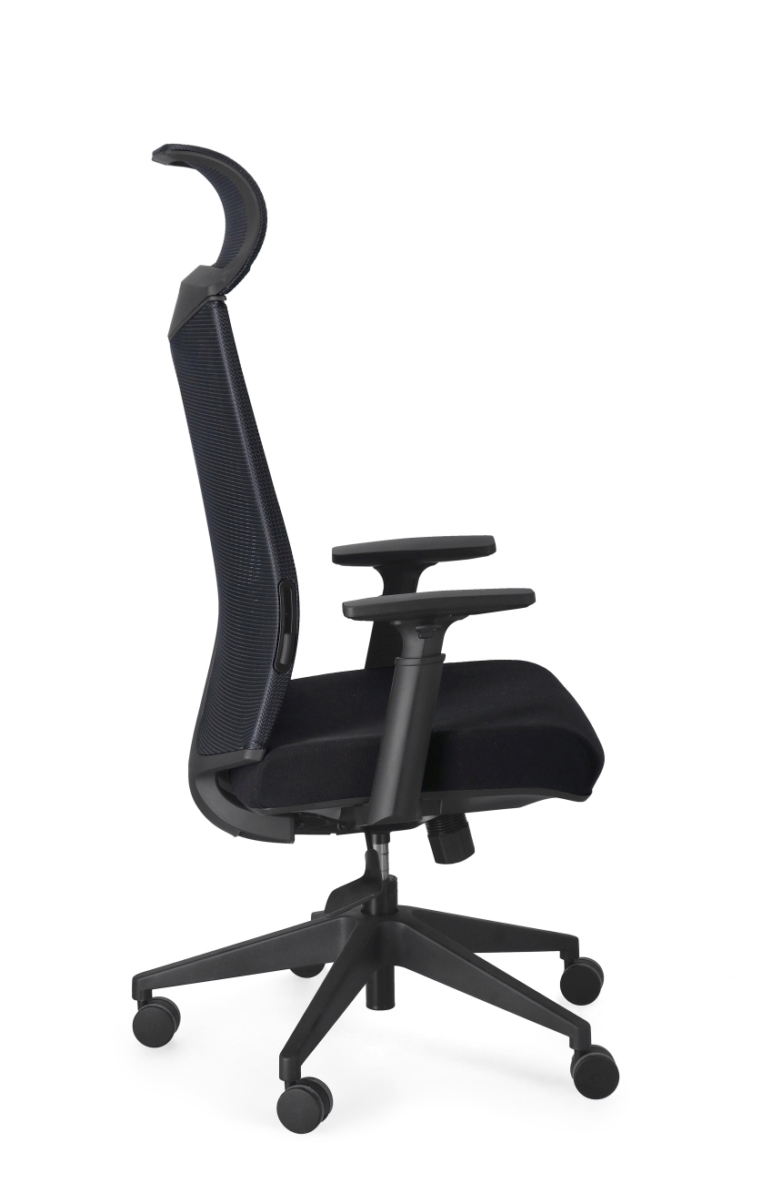 Bürostuhl Killian mit Armlehne, Schwarz