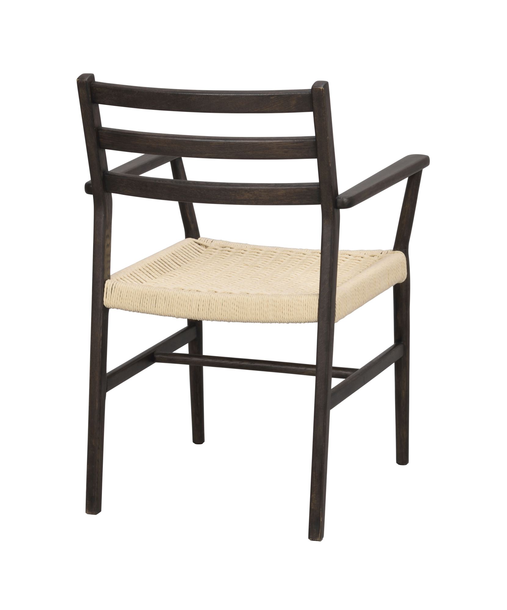 Hochwertiger Stuhl Harlan mit Armlehne, Eiche Braun / Hellbeige für jede Einrichtung.