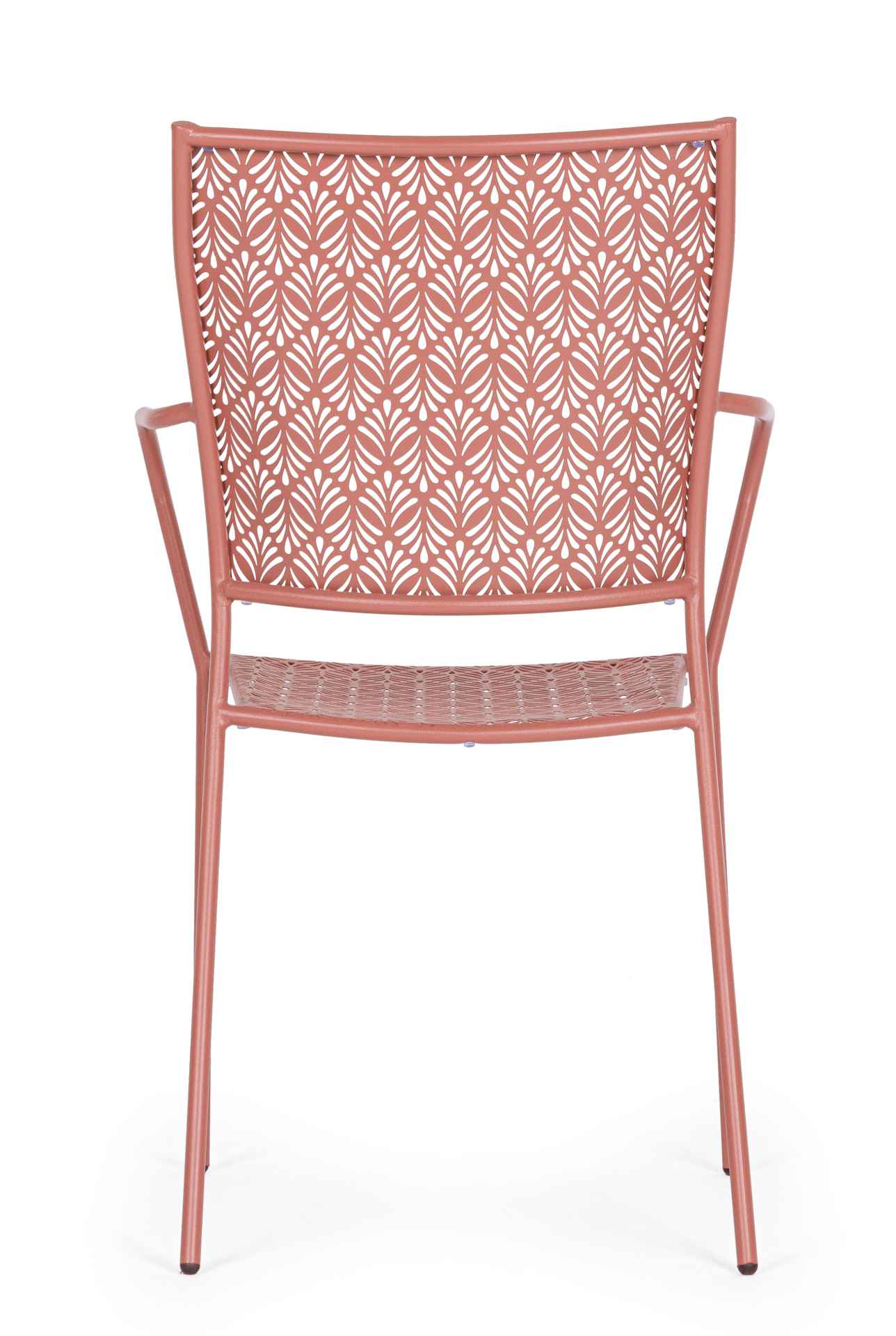Der Gartenstuhl Lizette überzeugt mit seinem klassischen Design. Gefertigt wurde er aus Aluminium, welches einen roten Farbton besitzen. Das Gestell ist aus Aluminium und hat eine rote Farbe. Der Stuhl verfügt über eine Sitzhöhe von 45 cm und ist für den 