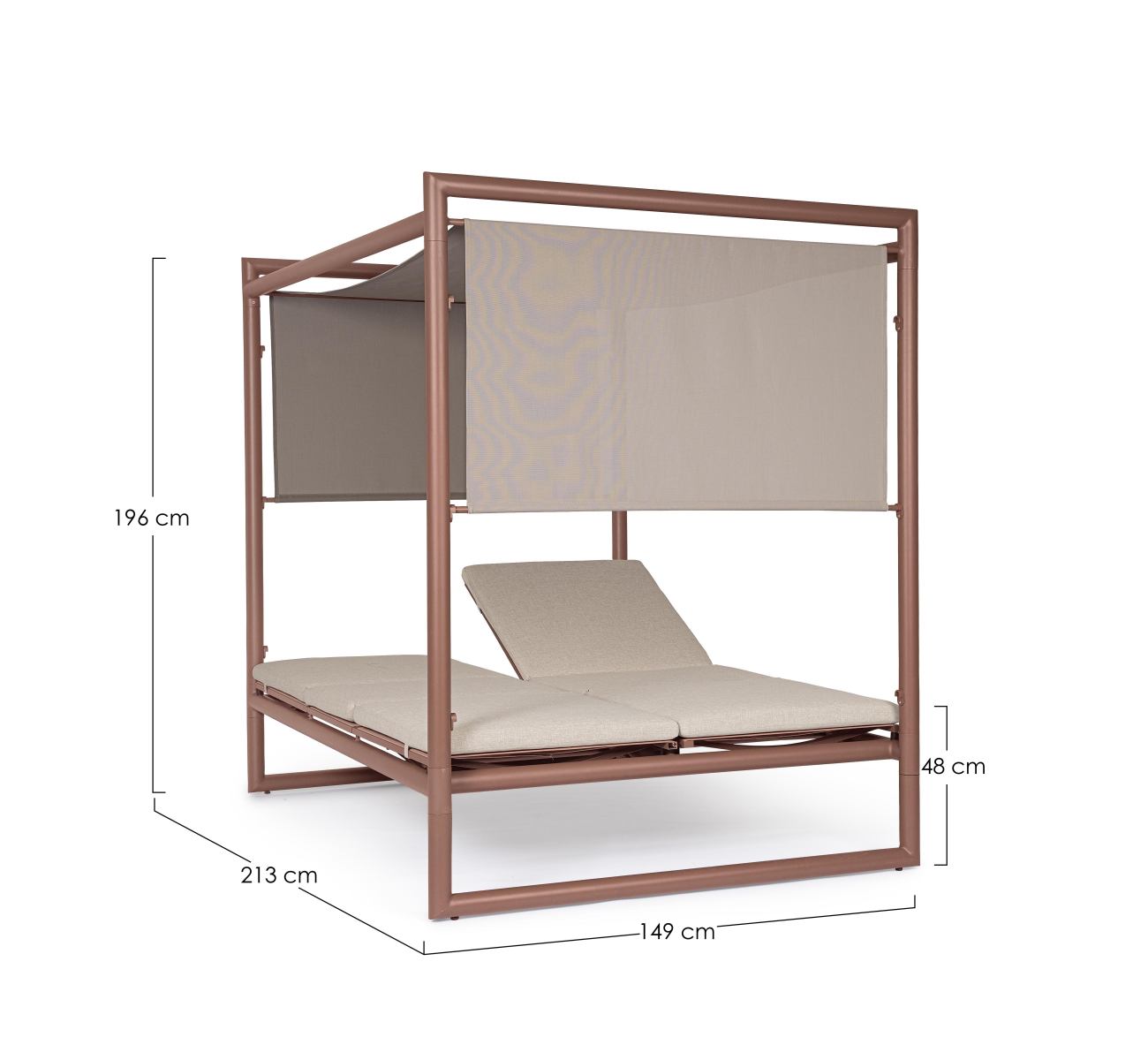 Gartendaybed Konnor aus Aluminium, Barin