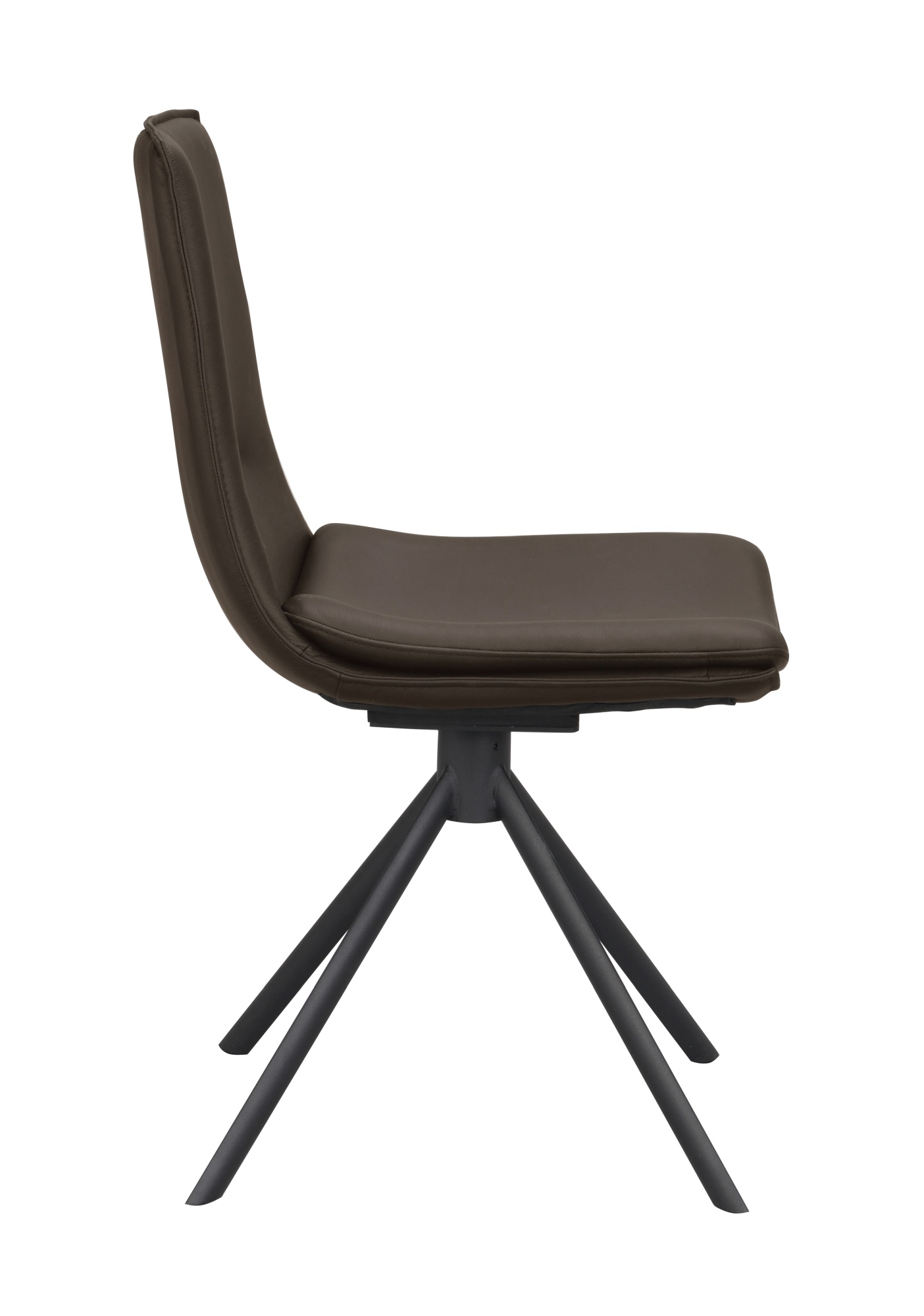 Machen Sie Ihr Zuhause komplett mit Stuhl Lowell 2er Set Drehgestell, Leder Braun.