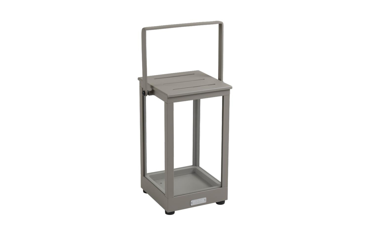 Windlicht Belfort aus Aluminium Small, Beige