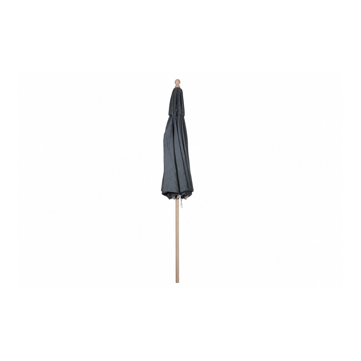 Sonnenschirm Reggio aus Buchenholz und Polyester, modern skandinavisch, Ø 300 cm, grau