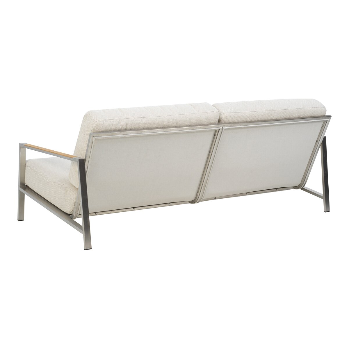 Gartensofa Naos 2,5-Sitzer, Edelstahl & Outdoor-Stoff, Dot Beige