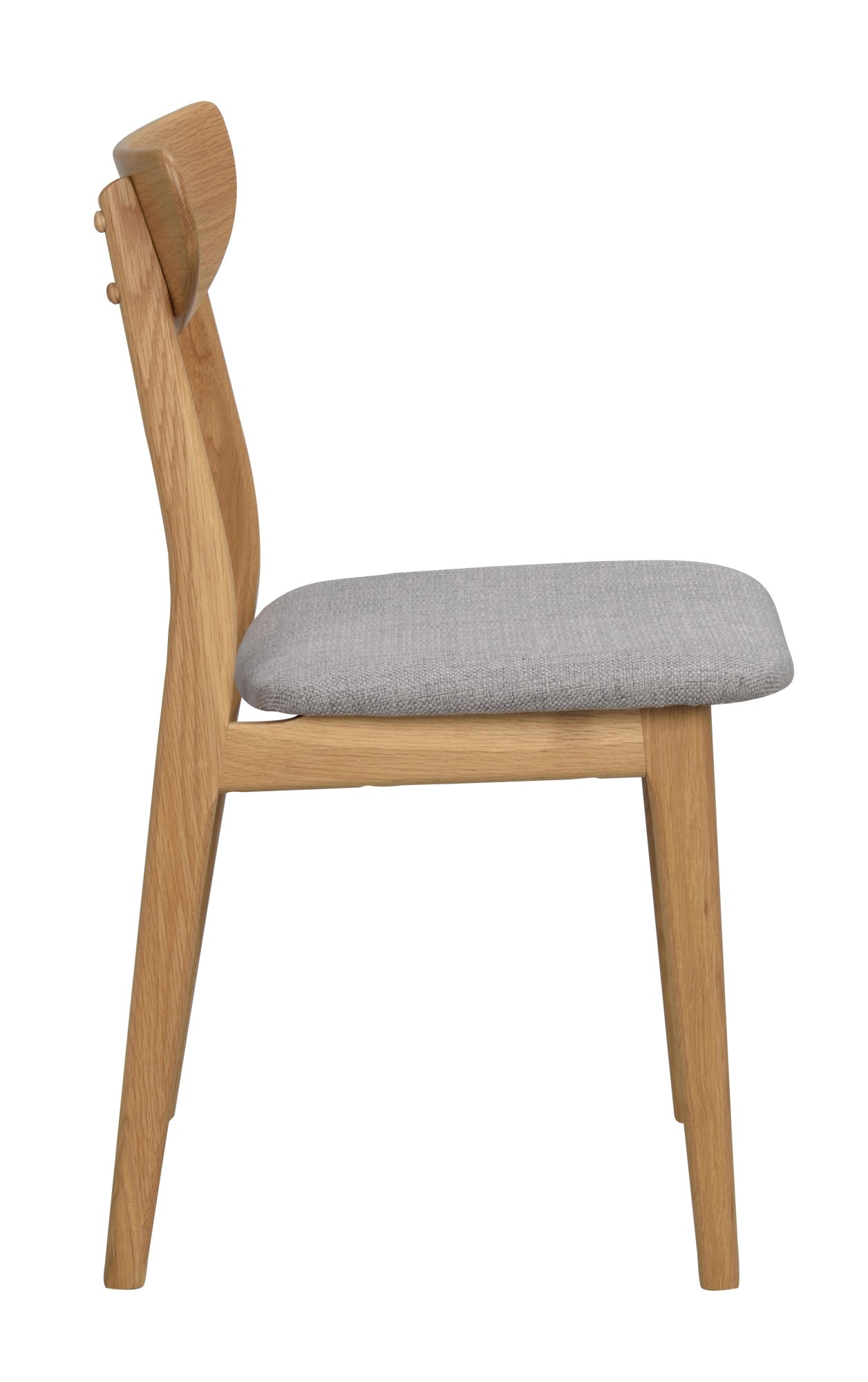 Design trifft Funktion: Stuhl Rodham 2er Set, Eiche / Hellgrau.
