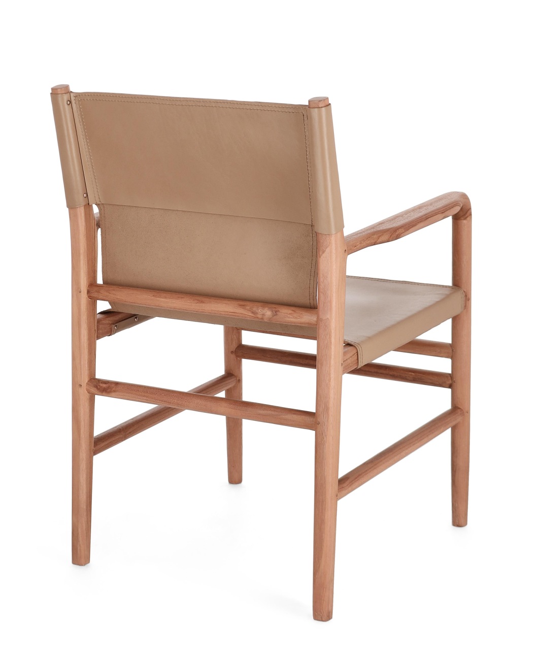 Der Esszimmerstuhl Caroline überzeugt mit seinem modernen Stil. Gefertigt wurde er aus Leder, welches einen Taupe Farbton besitzt. Das Gestell ist aus Teakholz und hat eine natürliche Farbe. Der Stuhl besitzt eine Sitzhöhe von 47 cm.