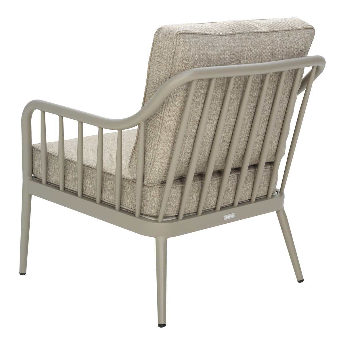 Gartensessel Coleville Khaki/Burlap Beige - aus Aluminium & Olefin, inkl. Kissen