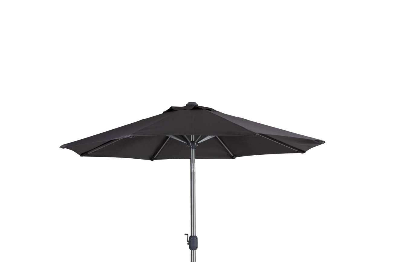 Der Sonnenschirm Andria überzeugt mit seinem modernen Design. Gefertigt wurde er aus Olefin-Stoff, welcher einen grauen Farbton besitzt. Das Gestell ist aus Metall und hat eine silberne Farbe. Der Schirm hat einen Durchmesser von 250 cm.