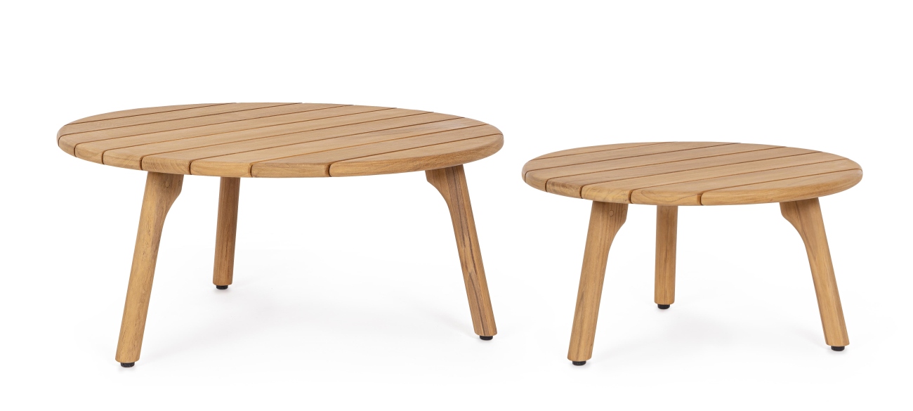 Gartencouchtisch Garita 2er-Set aus Teakholz, Natur Gartencouchtisch Garita 2er-Set aus Teakholz, Natur