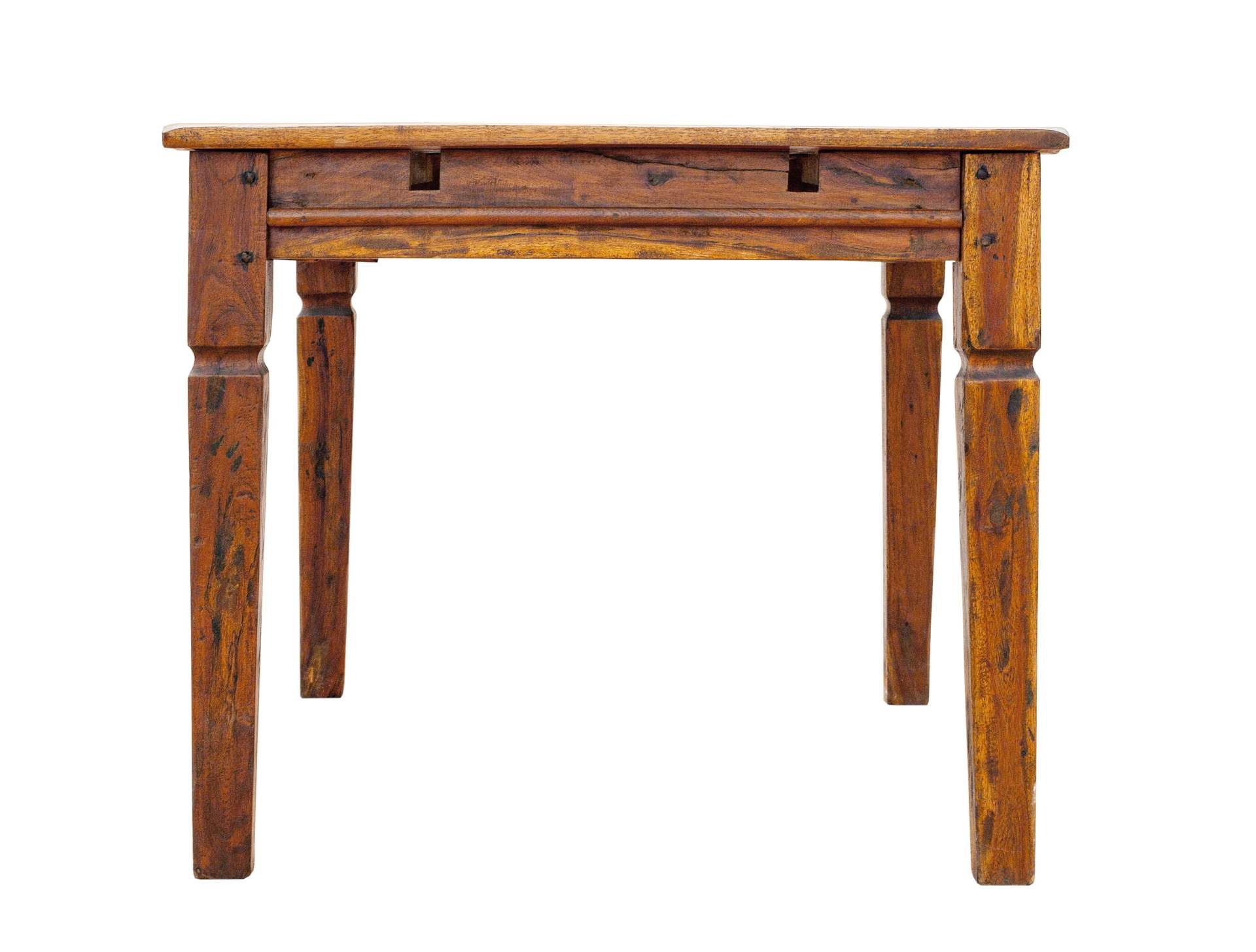 Der Esstisch Chateaux überzeugt mit seinem klassischem Design. Gefertigt wurde er aus Akazienholz, welches einen natürlichen Farbton besitzt. Das Gestell des Tisches ist auch aus Akazienholz. Der Tisch ist ausziehbar von einer Breite von 120 cm auf 200 cm