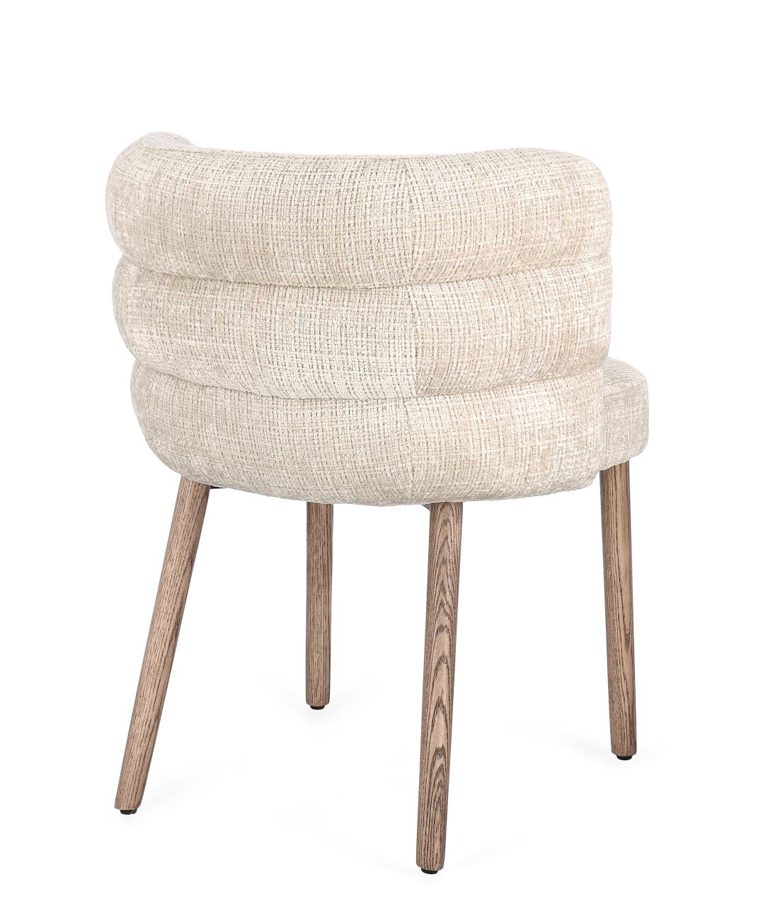 Esszimmerstuhl Ilma aus Stoff, Beige