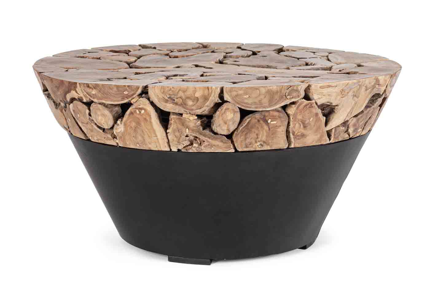 Beistelltisch Grenada Teakholz und Stahl, Ø 90 cm Beistelltisch Grenada Teakholz und Stahl, Ø 90 cm