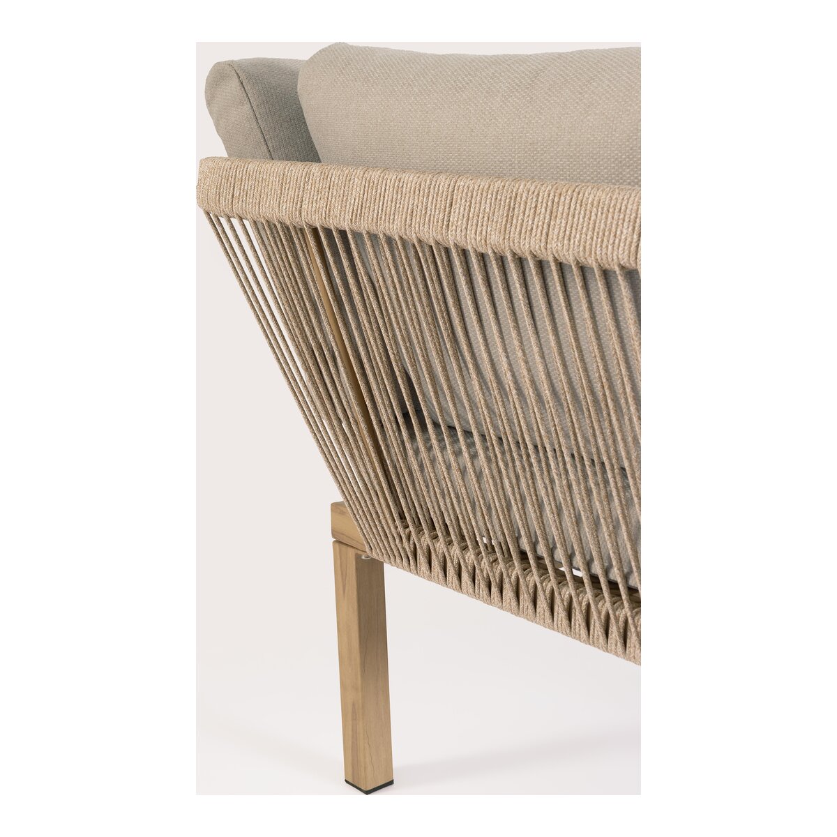 Gartenecksofa Kalimera - Aluminium Desert Sand, Olefin Taupe, inkl. Couchtisch