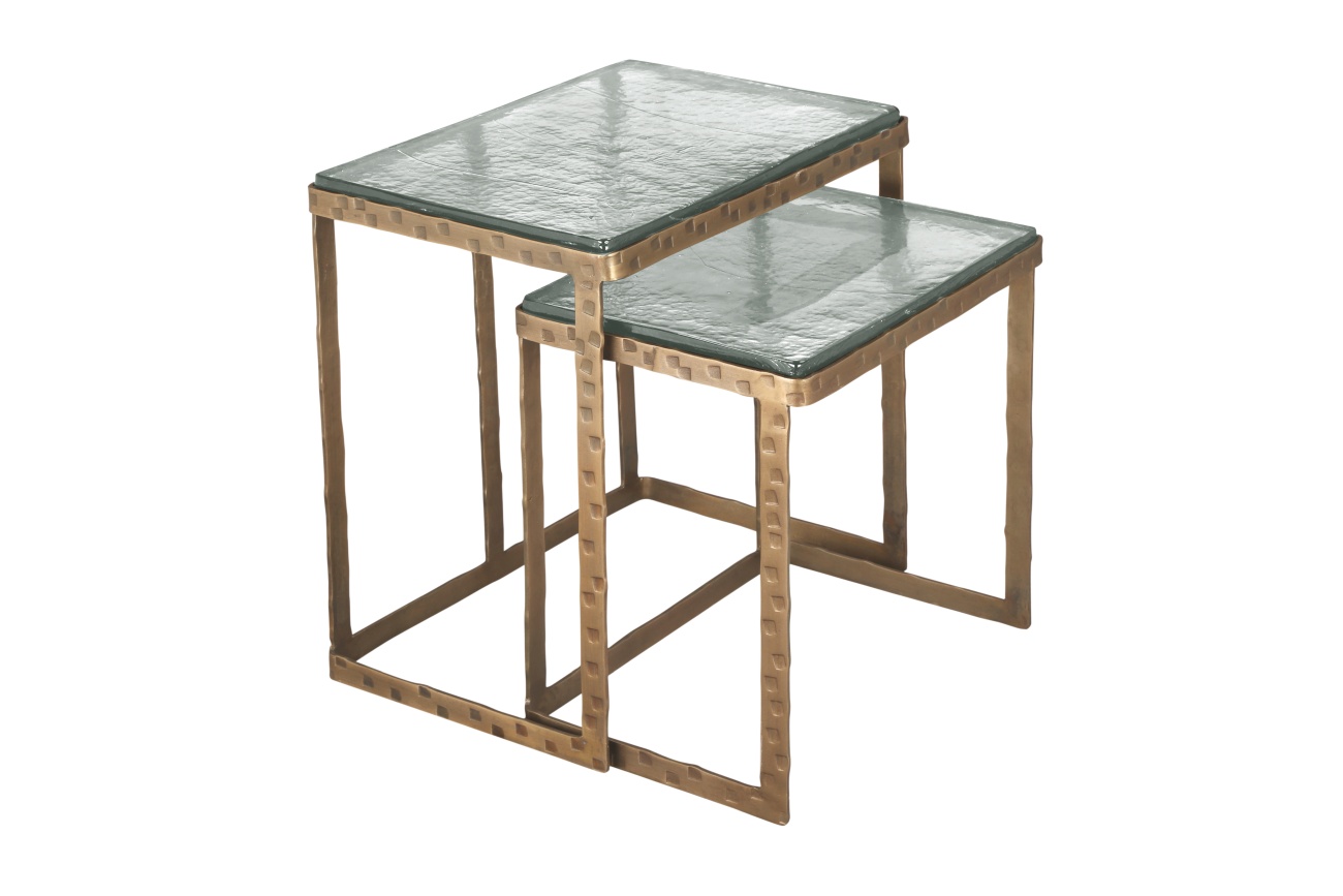 Beistelltisch Zayla 2er-Set aus Metall Eckig Beistelltisch Zayla 2er-Set aus Metall Eckig