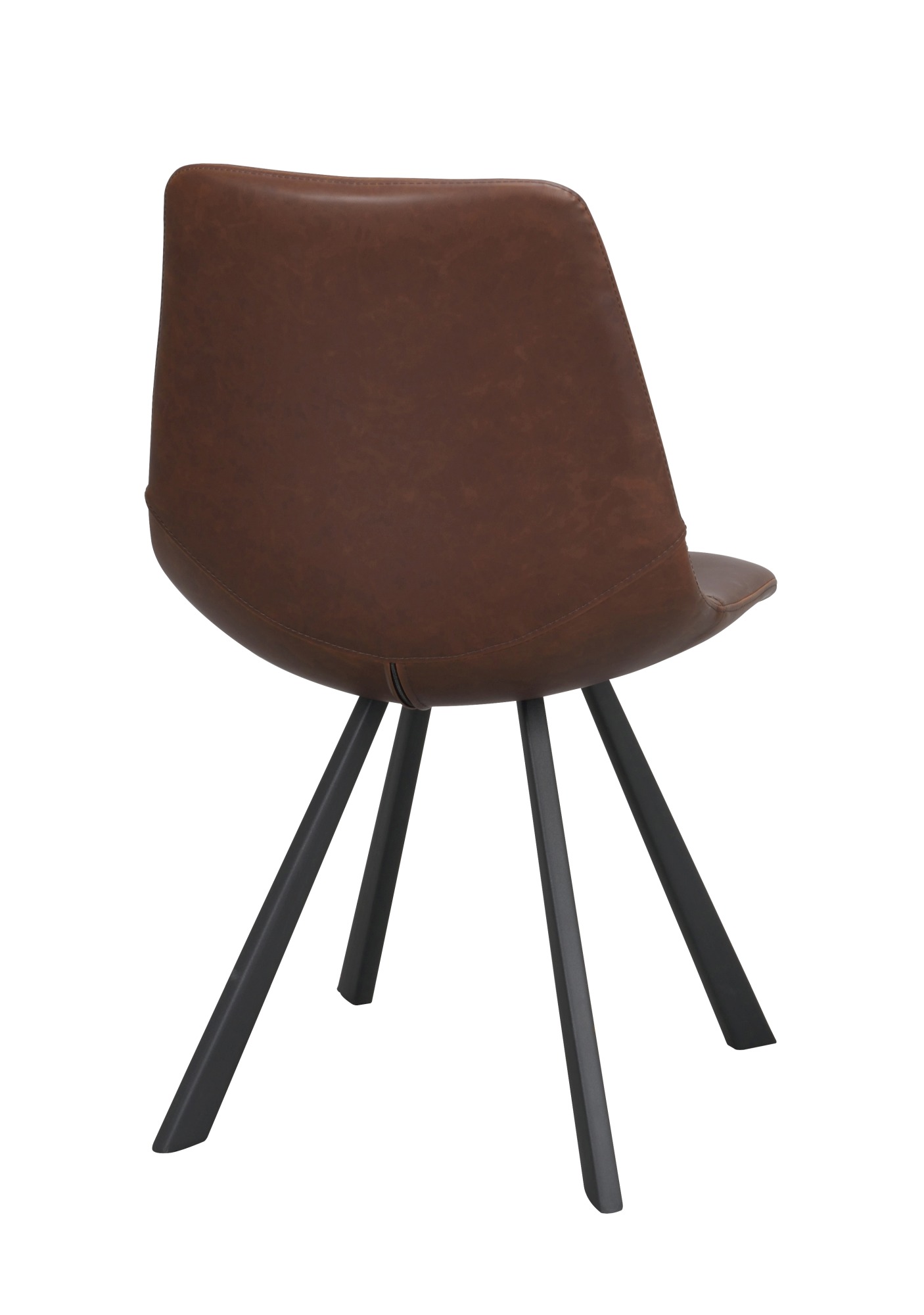 Stuhl Auburn 2er Set, Lederoptik Braun passt perfekt in stilvolle Wohnräume.