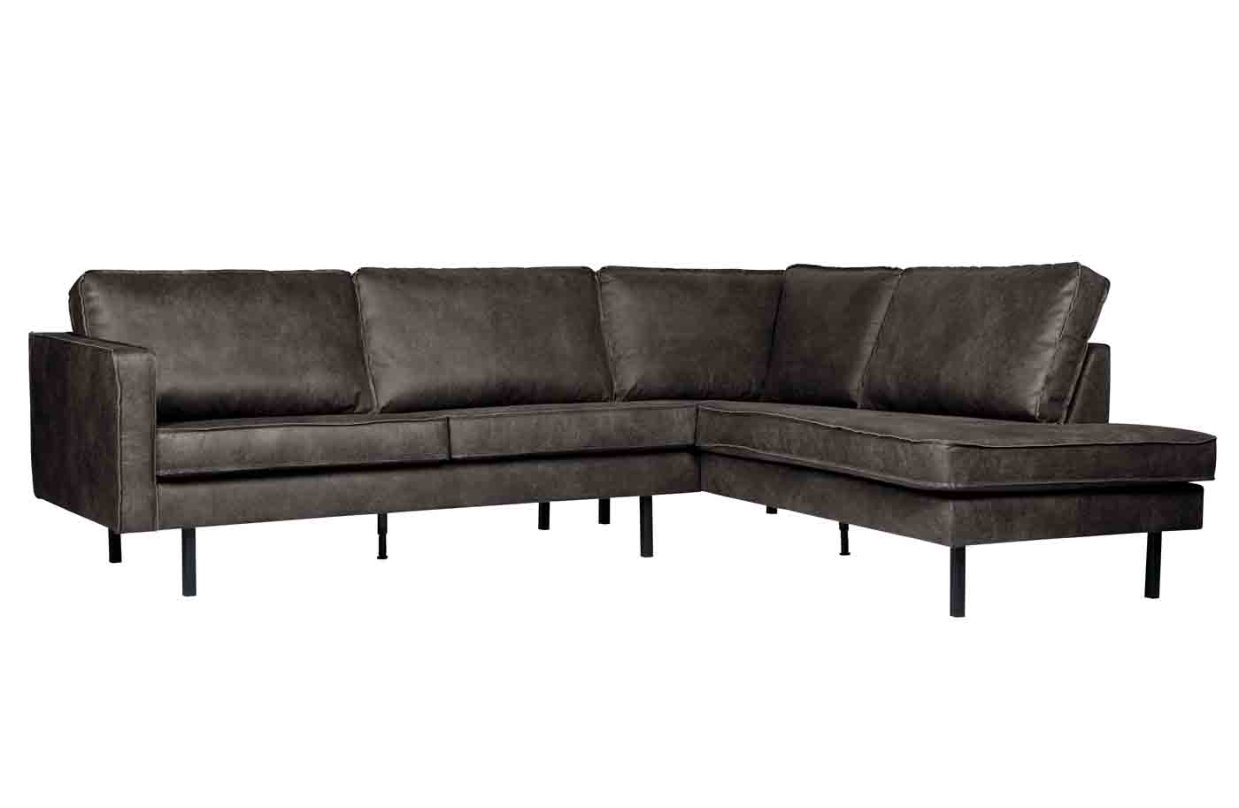 Rodeo Ecksofa Eco-Leder, rechts Schwarz Rodeo Ecksofa Lederoptik, rechts Schwarz