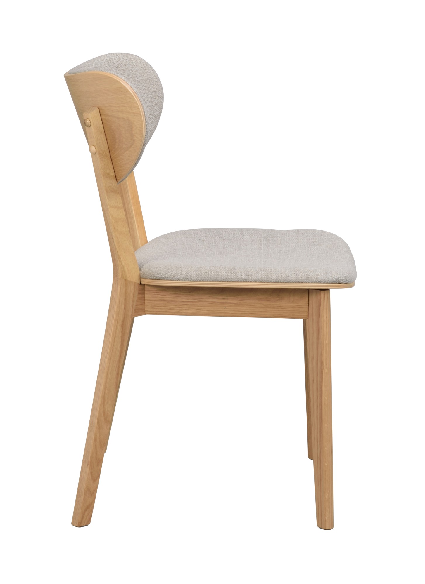 Komfortabel & schön – Stuhl Kato 2er Set, Eiche / Grau Beige.