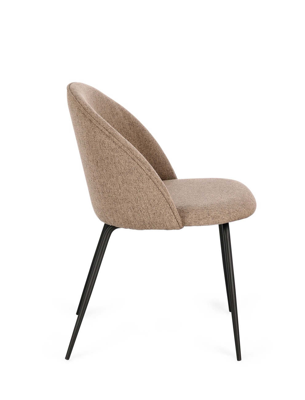 Esszimmerstuhl New Tanya 4er-Set aus Stoff, Kaffeebraun