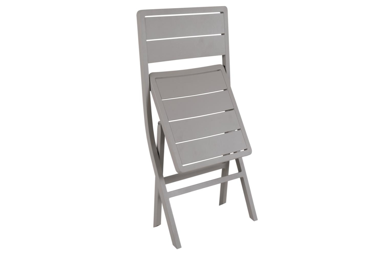Gartenstuhl Wilkie aus Metall, Grau