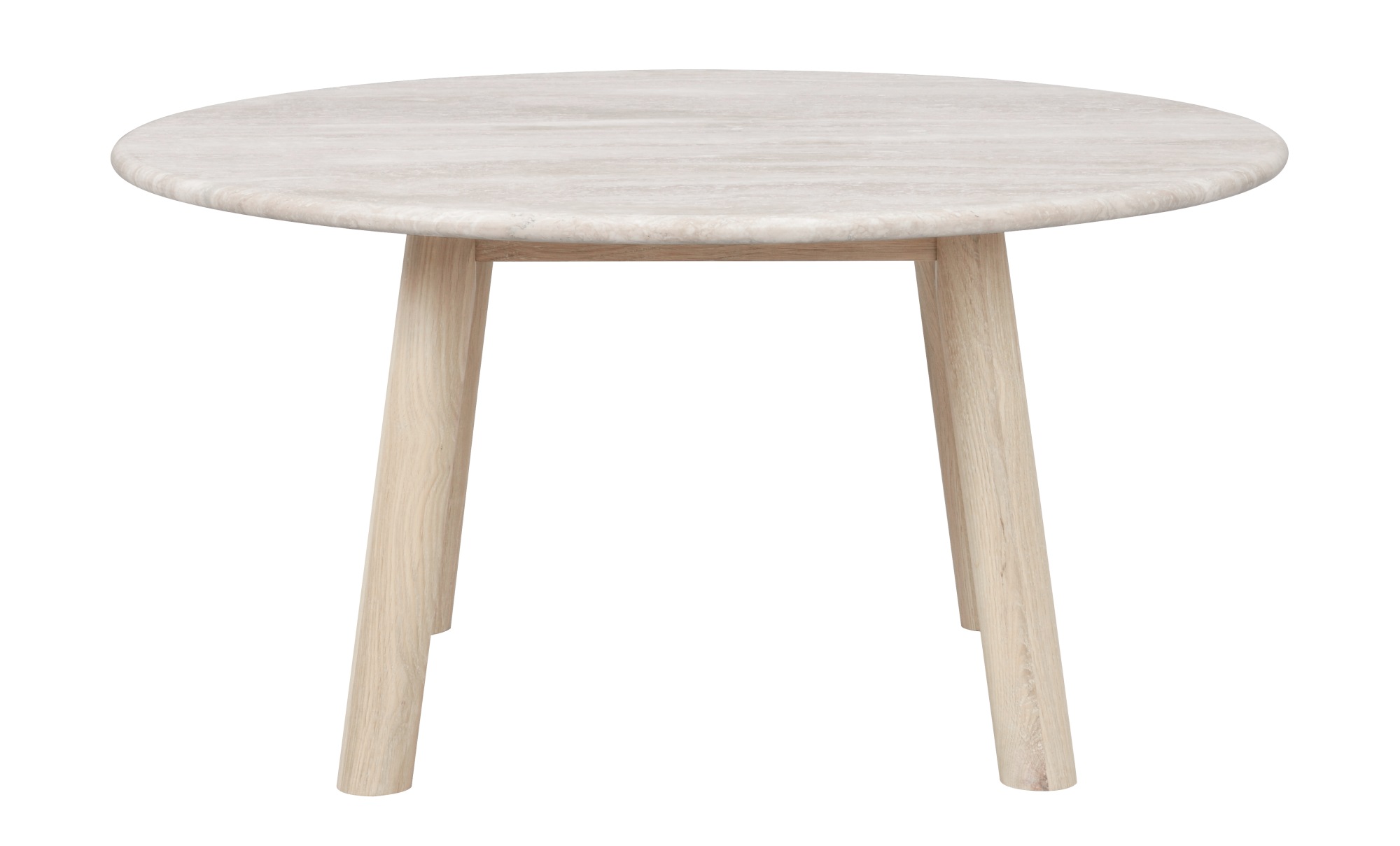 Komfortabel & schön – Couchtisch Taransay, 90x90x45cm, Beige / Weiß pigmentiert.