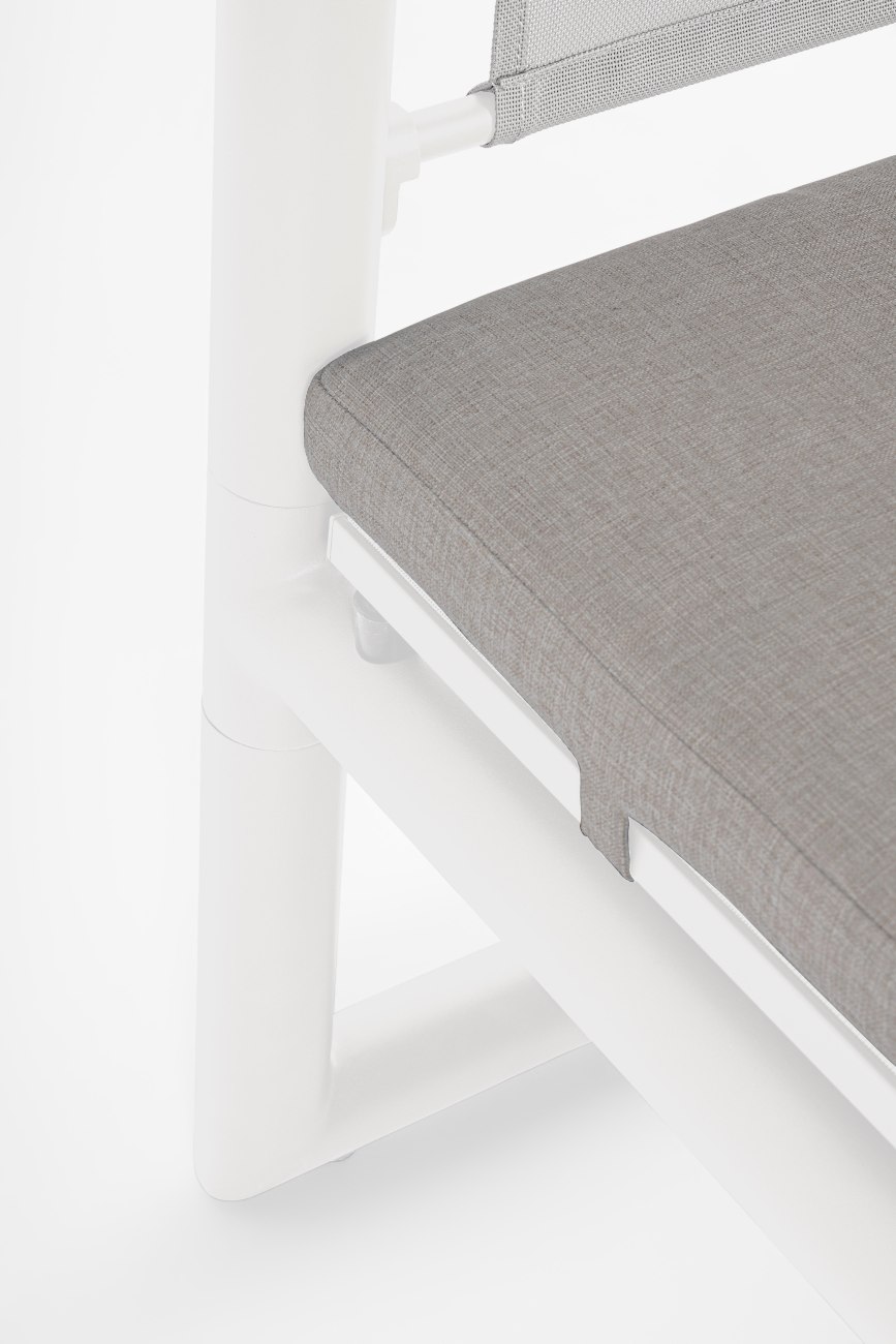 Gartendaybed Konnor aus Aluminium, Weiß