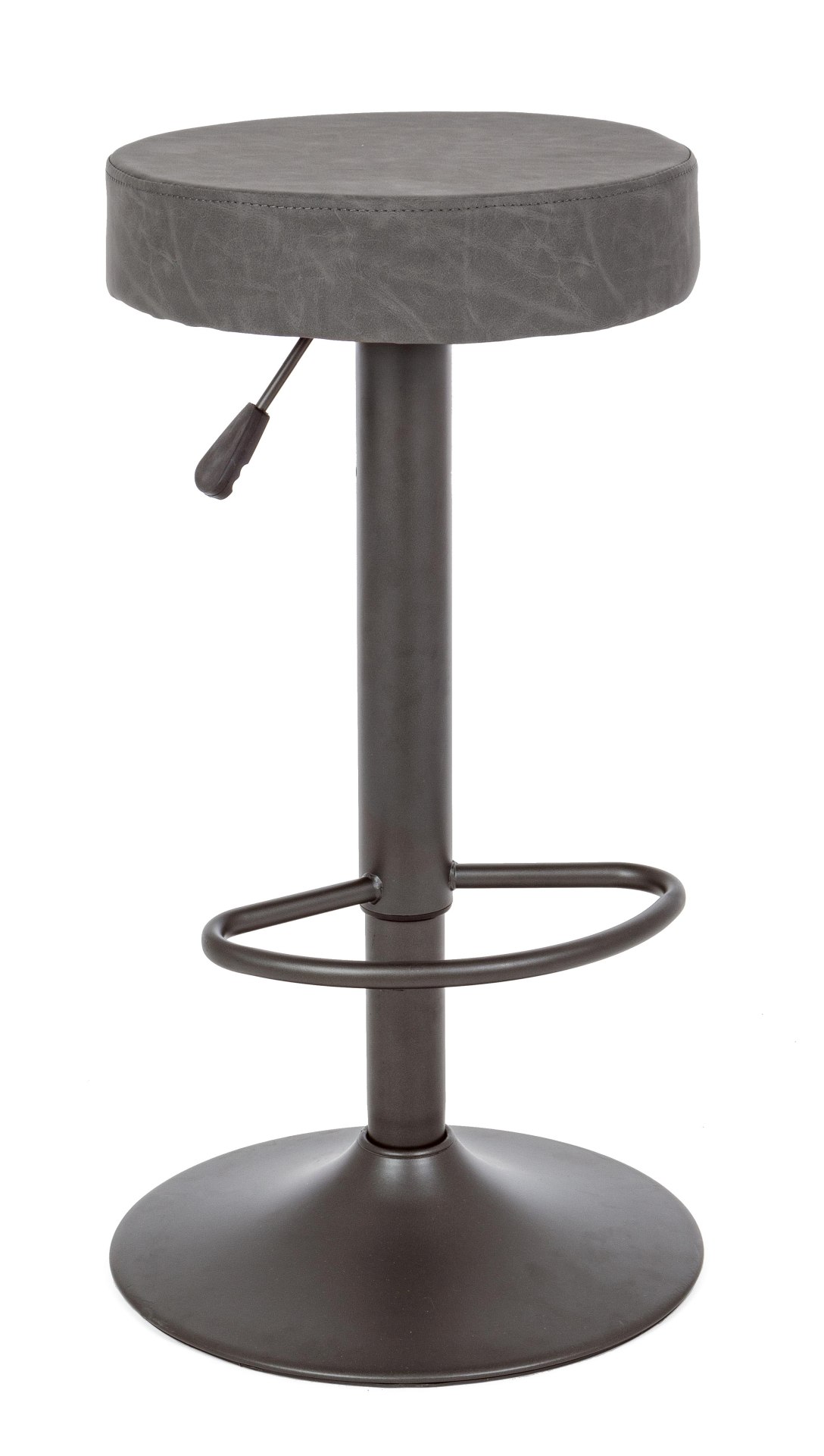 Barhocker Piper aus Kunstleder, Dunkelgrau Barhocker Piper 2er-Set aus Kunstleder, Dunkelgrau