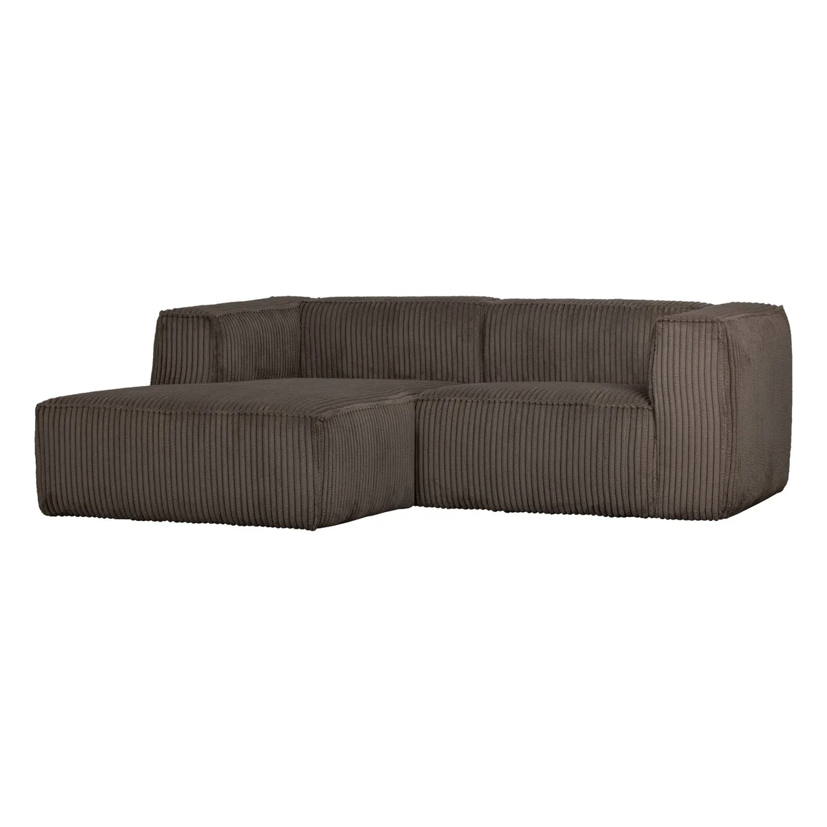 Ecksofa Chaiselongue Bean - Cordbezug Braun, Links