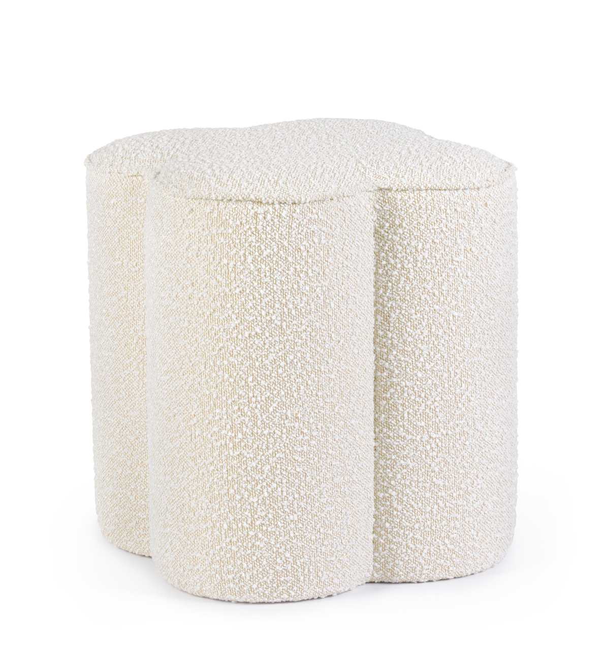 Pouf Cointa aus Boucle-Stoff, Natur Pouf Cointa aus Boucle-Stoff, Natur