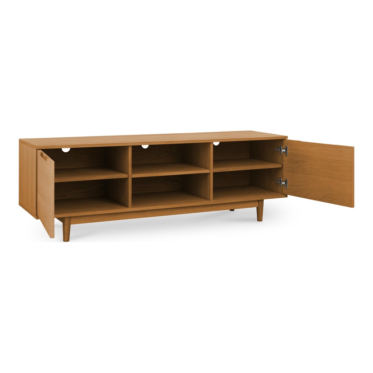 TV-Board Enimeta Eiche Natur 160 cm - mit Türen & Soft-Close