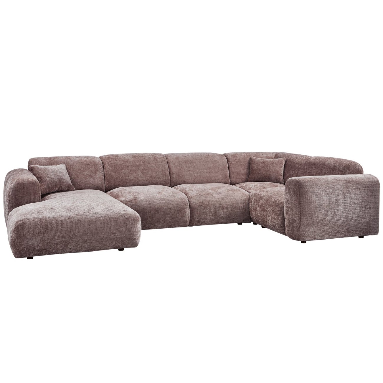 Ecksofa Cloud aus Chenille-Stoff Rechts, Taupe Ecksofa Cloud aus Chenille-Stoff Rechts, Taupe