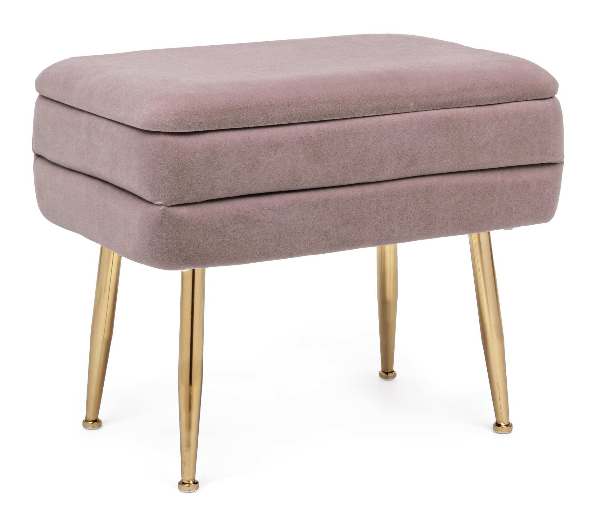 Bank Pavlina aus Samt 50 cm, Rosa Bank Pavlina aus Samt 50 cm, Rosa