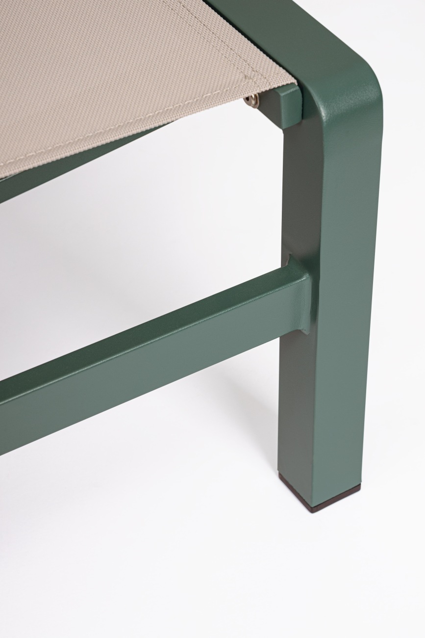 Gartenliege Konnor, Aluminium Textilene, Balsam